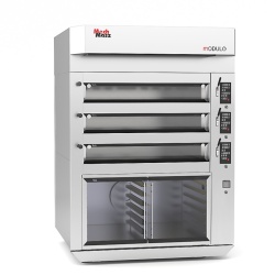 Cuptor modular electric MECH-MASZ Modulo 2 pentru brutării, cofetării şi patiserii, 3 vetre 2x60x40cm - Img 2