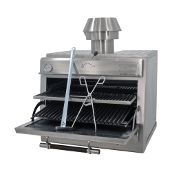 Cuptor pentru Steak pe cărbuni, deschidere verticală, Pira 80 Silver SD - Img 7
