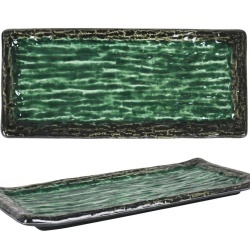 Farfurie verde 38x17 cm, set de 6 bucăți, Isora Viejo Valle - Img 2