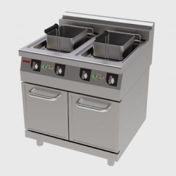 Friteuză electrică 15+15 Litri cu dulap neutru, Jemi - Img 2