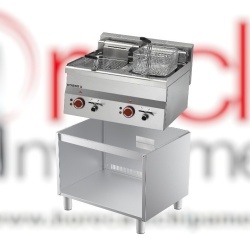 Friteuză electrică 2x10 Litri cu suport deschis, Desco Italia
