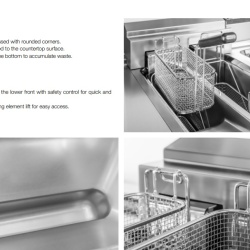 Friteuză electrică 8 Litri, cu suport deschis Jemi - Img 3