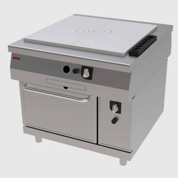 Fry top pe gaz cu cuptor 90x100 cm, Jemi - Img 2