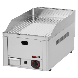 Fry top pe gaz cu suprafață cromată, striată - Img 4