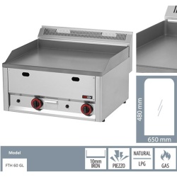 Gratar Fry-top gaz neted 480×650 mm - Img 3