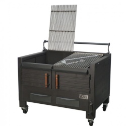 Gratar profesional barbeque pentru steak pe carbuni, 1200x820x930 h mm - Img 4