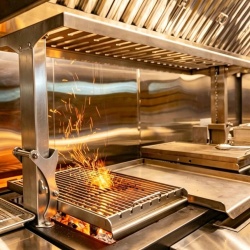 Grătar profesional Barbeque pentru Steak pe cărbuni, PIRA BBQ Combi Silver 150 - Img 2