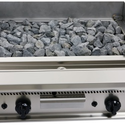 Grill cu rocă vulcanică pe gaz, 80x27 cm, Casta - Img 3