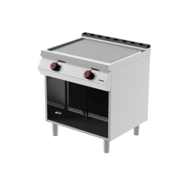 Grill dublu electric cu placă netedă, dulap neutru deschis, Desco Italia - Img 2
