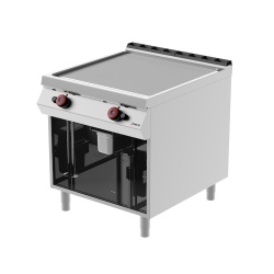 Grill dublu pe gaz cu placă netedă și suport deschis, Desco Italia - Img 2