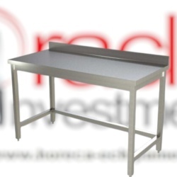 Masă de lucru inox cu rebord, 120 cm