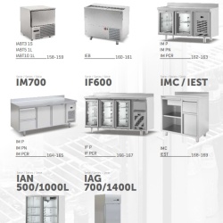 Masă frigorifică cu uși de sticlă 1469x850 mm, Infrico - Img 5