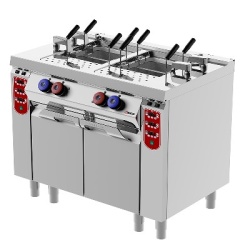 Mașină de fiert paste electrică 40+40 L, cu lifturi pentru ridicarea automată a coșurilor, Desco - Img 3