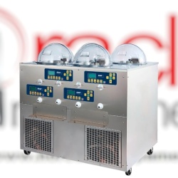 Mașină multifuncțională pentru a produce, afișa, conserva și servi înghețata 4x12L