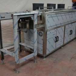 Mașină tip bandă pentru prăjire (friteuză), blansare sau fierbere, pe gaz, 250 L, bandă 440 mm - Img 4