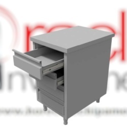 Modul neutru inox cu 4 sertare GN1/1