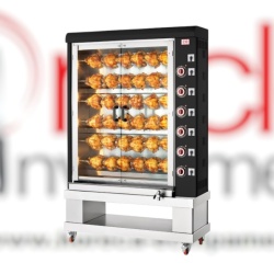 Rotisor electric negru, 6 țepușe, 36 pui CB Italia