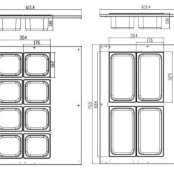 Saladetă 8 GN1/6 sau 4 GN1/3 - Img 6