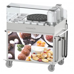 Stație preparare mini clătite olandeze Poffertjes cu dulap cald, casselin - Img 2