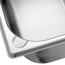 Tavă de inox (suprafață mată) GN1/4 h 100 mm - Img 3