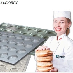 Tavă din aluminiu perforat pentru 12 chifle burger, 600x400 mm, Magorex - Img 3