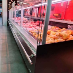 Vitrină caldă de expunere gastronomică 1330x1220 mm, supermarket, magazin Infrico - Img 2