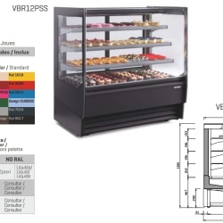 Vitrină frigorifică de expunere cofetărie/patiserie/magazin AMBAR, 625x1300 mm Infrico - Img 8