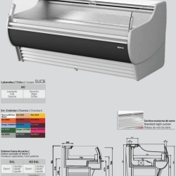 Vitrină frigorifică modulară de expunere, inox 938x897 mm, incorporabilă, Infrico - Img 4