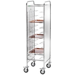 Cărucior inox tăvi 10 GN 1/1 universal, Forcar - Img 2