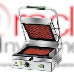 Contact grill cu placă ceramică netedă/striată, Fimar