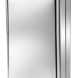 Container din inox pentru gunoi, cu pedală și roți 100 Litri, Forcar - Img 2