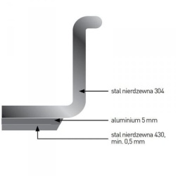 Cratiță cu capac 4,8 Litri, 24 cmx10,5 cm înălțime, inox, Hendi - Img 2