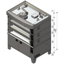 Cuptor electric pentru Panificație cu 3 vetre, hotă și dospitor - Img 4