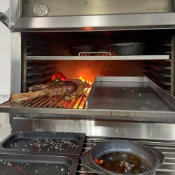 Cuptor pentru steak pe cărbuni cu suport, hotă și grill Pira 80 XXL Silver ED - Img 4