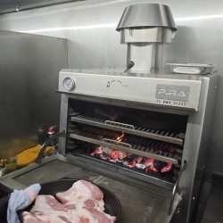 Cuptor pentru steak pe cărbuni, deschidere verticală, Pira 70 Silver SD - Img 2