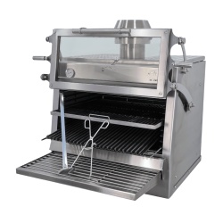 Cuptor pentru steak pe cărbuni, deschidere verticală, Pira 90 Silver ED - Img 11