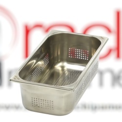 Cuvă GN1/3 inox perforată 100 mm
