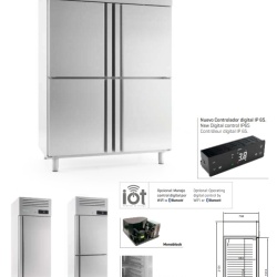 Dulap frigorific de inox cu 4 uși, 1240 litri, Infrico - Img 3