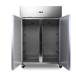 Dulap frigorific inox 1200 Litri cu roți, 6 Rafturi Reglabile GN 2/1 - Img 5