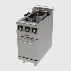 Friteuză electrică 8+8 Litri cu dulap neutru și termostat electronic - Img 2