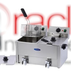 Friteuză electrică 8+8 Litri cu robinet