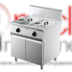 Friteuză gaz 21+21 Litri, cuvă în formă de V (arzătoare externe), Sfera by Desco Italia