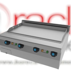 Fry top electric de banc, cu suprafață netedă, 80x60 cm