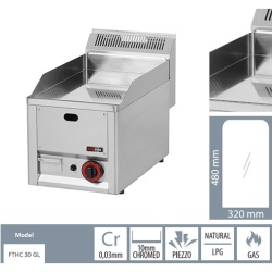 Gratar Fry-top gaz cromat neted 480×320 mm - Img 3