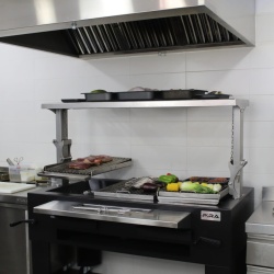 Grătar profesional Barbeque pentru Steak pe cărbuni, 1450x820x970 mm - Img 5