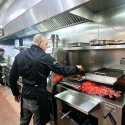 Grătar profesional Barbeque pentru Steak pe cărbuni, PIRA BBQ Combi Silver 110 - Img 3