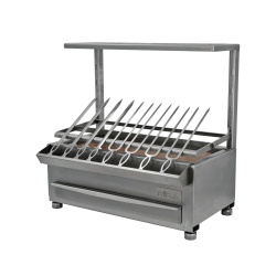 Grătar robata, shashlik sau frigărui, INOX 790x410x780 mm - Img 10