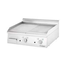 Gril dublu electric cu placa neteda/striata, de banc