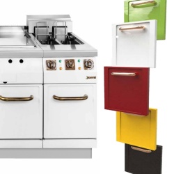 Grill dublu cu rocă vulcanică pe gaz, cu suport deschis Jemi - Img 6