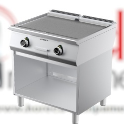 Grill dublu electric cu placă netedă, dulap neutru deschis, Desco Italia